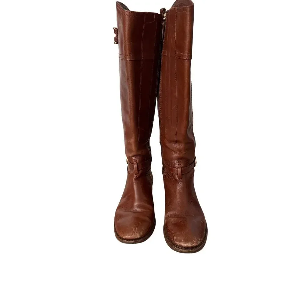 Tory Burch Bristol Brown Riding Boots 8M Equestrian + Festival Style